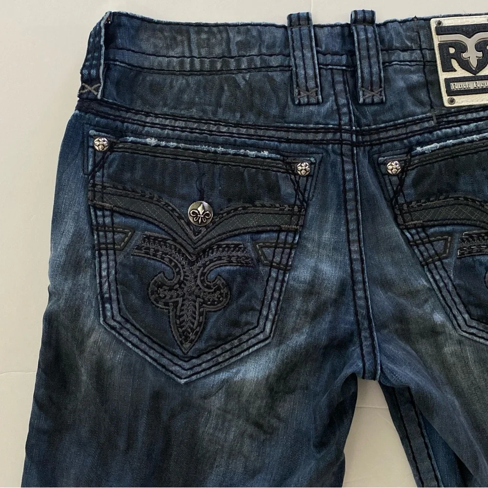 Rock Revival Jeans Mens Shorts Size 32 “Bryson” Distressed Denim - Picture 4 of 7